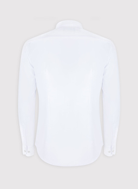 Biała gładka elegancka koszula męska