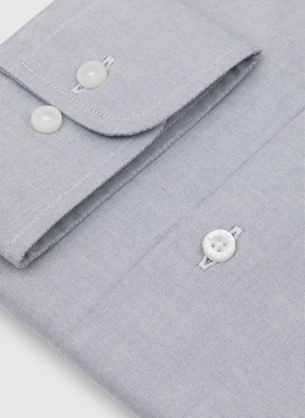 Gładka koszula męska w kolorze szarym