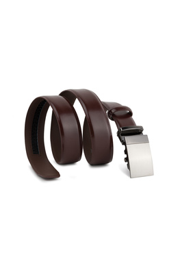 Brązowy skórzany pasek męski