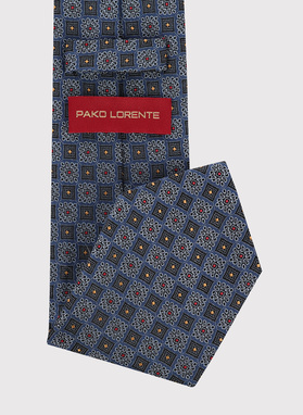 Jedwabny wzorzysty krawat męski