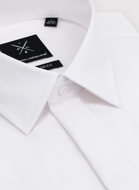 Biała koszula na spinki w fasonie regular