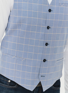 Męska kamizelka w kratę księcia Walii