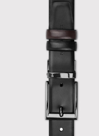 Dwustronny skórzany pasek męski