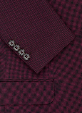 Bordowy garnitur męski