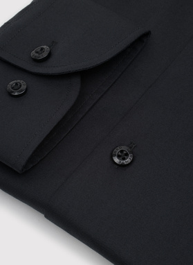 Czarna koszula męska z bawełny