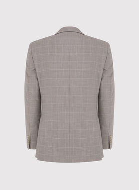 Dwurzędowy garnitur męski w kratkę