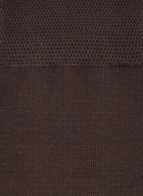 Gładkie brązowe skarpety męskie