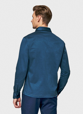 Granatowa dzianinowa koszula męska