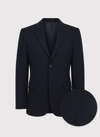 Gładki granatowy garnitur męski