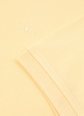 Gładki t-shirt polo w żółtym kolorze