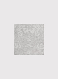 Jedwabna szara poszetka we wzór