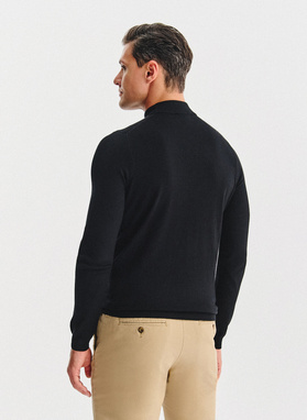 Czarny półgolf męski