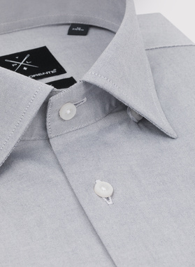 Gładka koszula męska w kolorze szarym