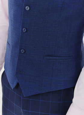 Gładka jednorzędowa kamizelka męska