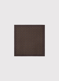 Brązowa poszetka w mikrowzór