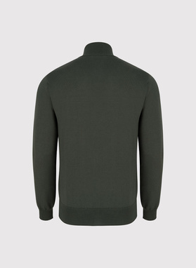 Zielony rozpinany sweter męski