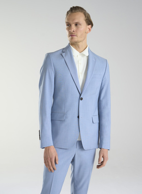 Błękitny męski garnitur