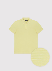 Żółte bawełniane polo męskie