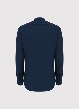 Granatowa bawełniana koszula męska