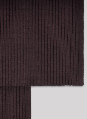 Brązowy szal męski w prążek