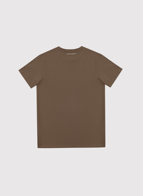 Brązowy bawełniany t-shirt męski