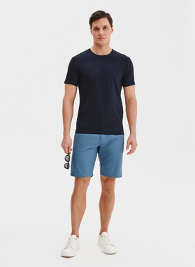 Bawełniane niebieskie szorty męskie