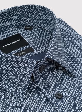 Bawełniana koszula w mikrowzór