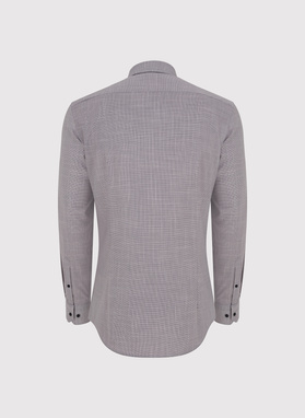 Brązowa koszula w drobną kratę