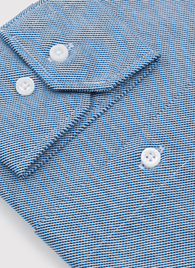 Jasnoniebieska dzianinowa koszula męska