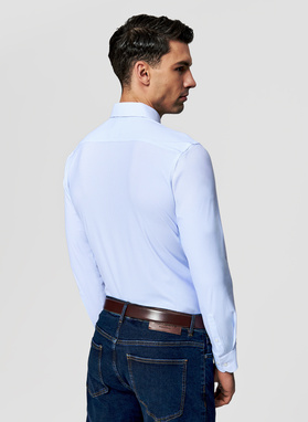 Dzianinowa koszula męska w pepitkę