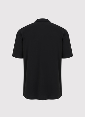 Koszula męska w kolorze czarnym z krótkim rękawem