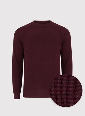 Bordowy bawełniany sweter męski