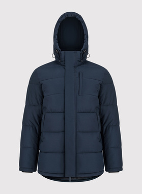 Granatowa pikowana kurtka męska