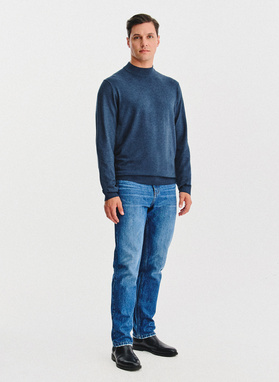 Półgolf męski w ciemnoniebieskim kolorze