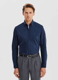 Granatowa koszula melanż