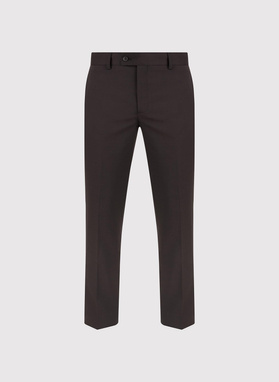 Brązowe spodnie garniturowe