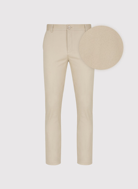 Beżowe gładkie spodnie męskie