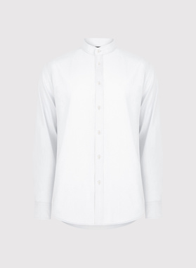 Biała koszula męska z lnu i bawełny