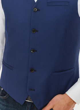 Granatowa męska elegancka kamizelka