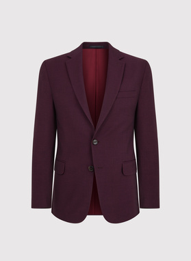 Bordowy garnitur męski