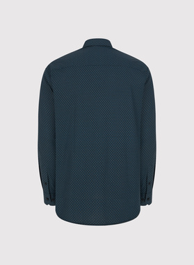 Czarna koszula męska wzór geometryczny