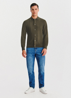 Bawełniany kardigan w kolorze zielonym