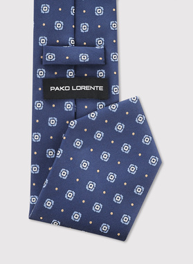 Granatowy krawat mikrowzór