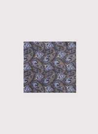 Grafitowa poszetka męska paisley