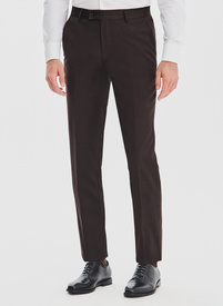 Brązowe spodnie garniturowe