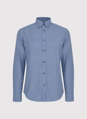 Granatowa koszula w pepitkę