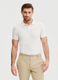 T-shirt polo w kolorze białym