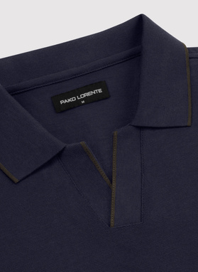 T-shirt polo granatowy