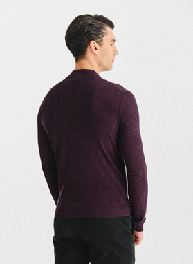 Półgolf męski w fioletowym kolorze