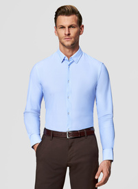 Dzianinowa koszula męska mikrowzór